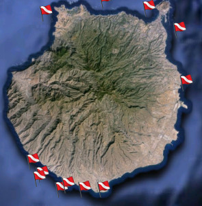 Différentes sites de plongées en Grande Canaries